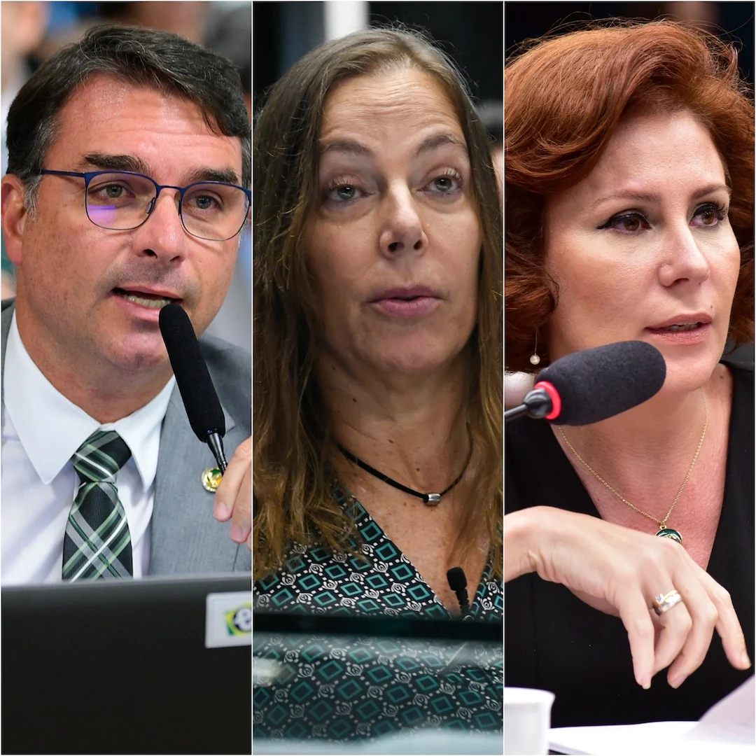 Flávio Bolsonaro, Mara Gabrilli e Carla Zambelli